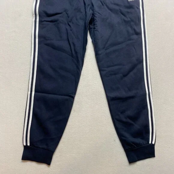 Adidas Jogger Womens XL Dark Blue Essentials Fleece 3-Stripes Sweat Pants NWT - Picture 2 of 9